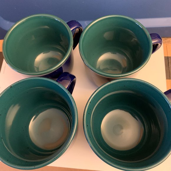 4 TIENSHAN MUGS GREEN & BLUE - Picture 5 of 5